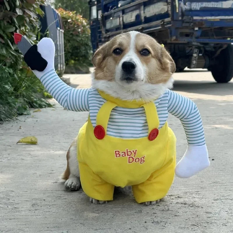 😻 Déguisement Hilarant Halloween pour Chiens & Chats – Poupée Mortelle Effrayante 🔪